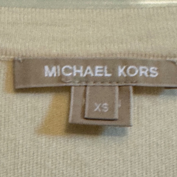 Michael Kors V Neck Button Front 100 Percent Cashmere Cardigan Sweater SZ XS - Picture 2 of 3